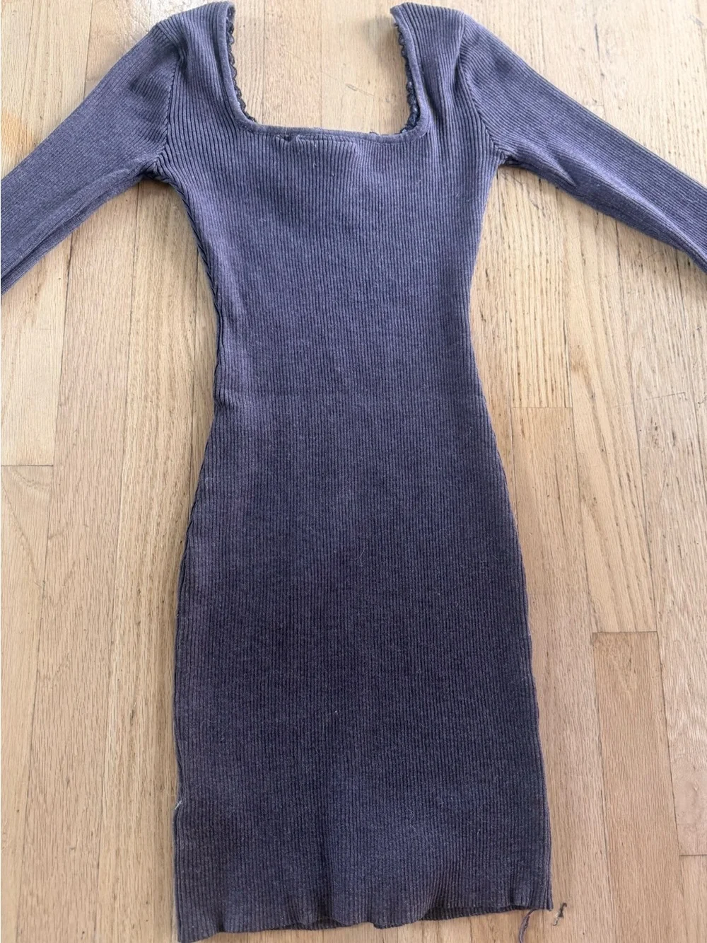 Women’s Brown Ribbed Scoop Neck Sweater Dress by daisy street like new